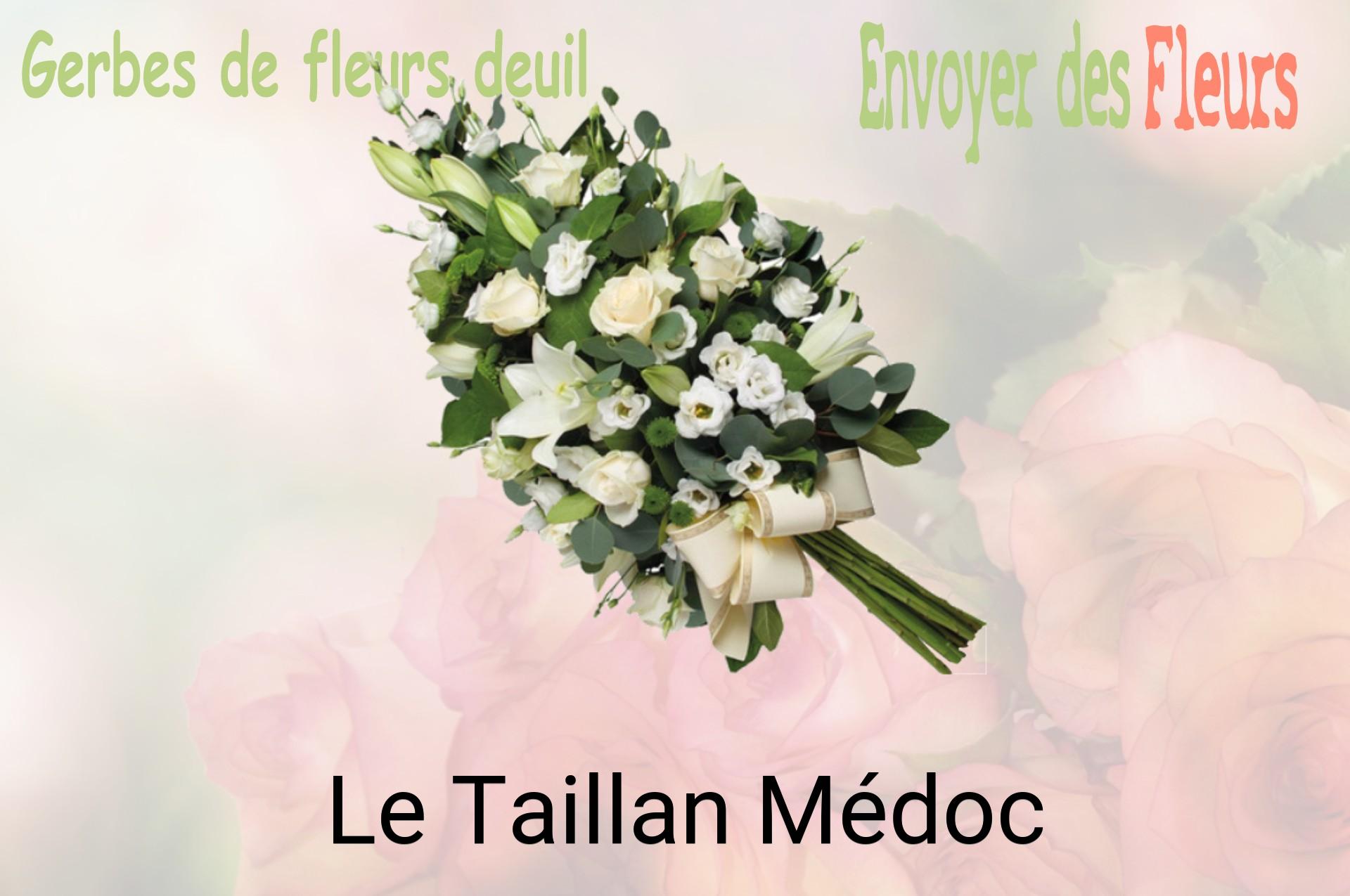 Gerbe de fleurs de deuil livrée à Le Taillan-Médoc